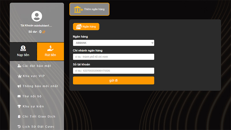 Các bước thực hiện nạp tiền 789BET với tài khoản ngân hàng